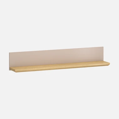 Závěsná police 130 cm IDELLO taupe a kamenný dub