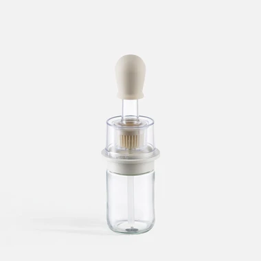 Dávkovač na olej s štětcem světle šedý 180 ml