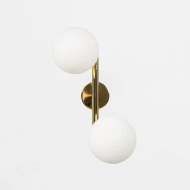 Stropní světelná lišta 2 koule DRUM zlatá