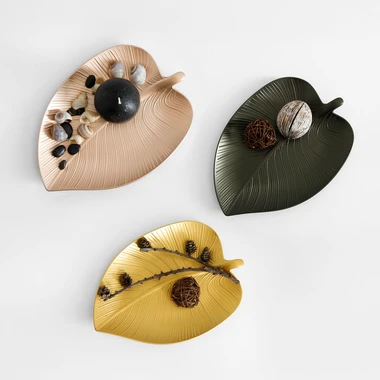 Dekorativní tác, list, 32 cm, MIX