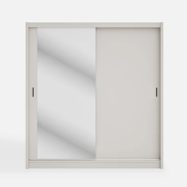 Šatní skříň se zrcadlem NESS 203 cm kašmír