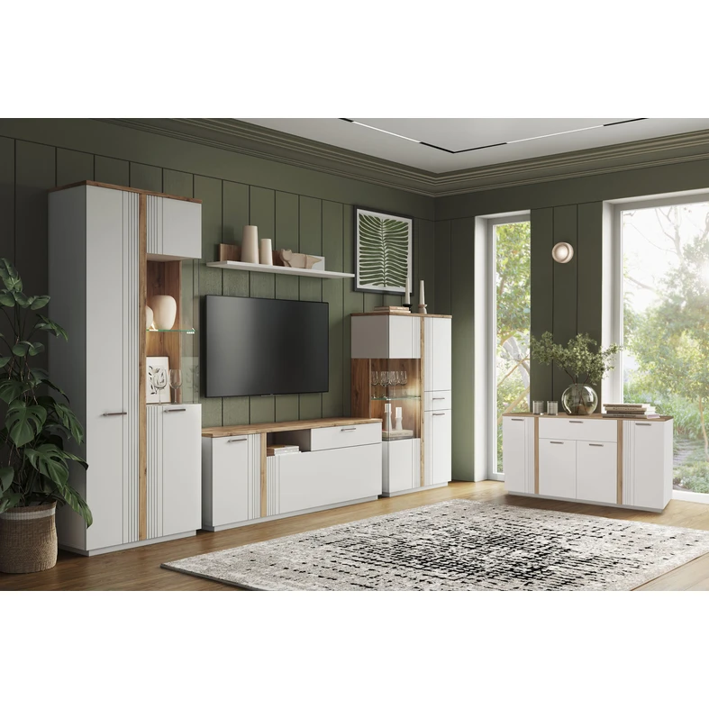 TV skříňka s drážkováním MATEO