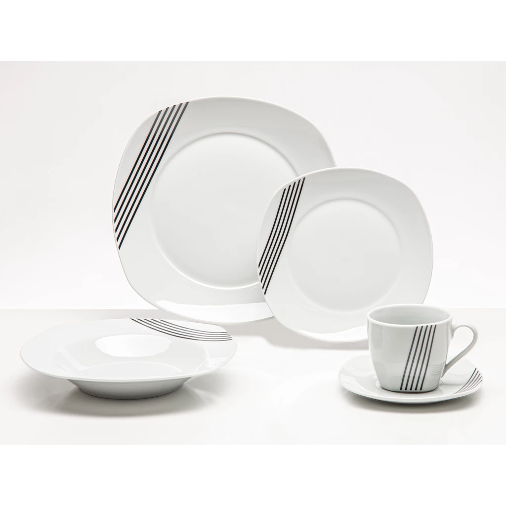 Porcelánová jídelní a kávová souprava AURELLE 30 ks
