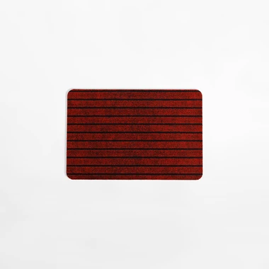 Rohožka na boty STRIPES, červená, 40x60 cm