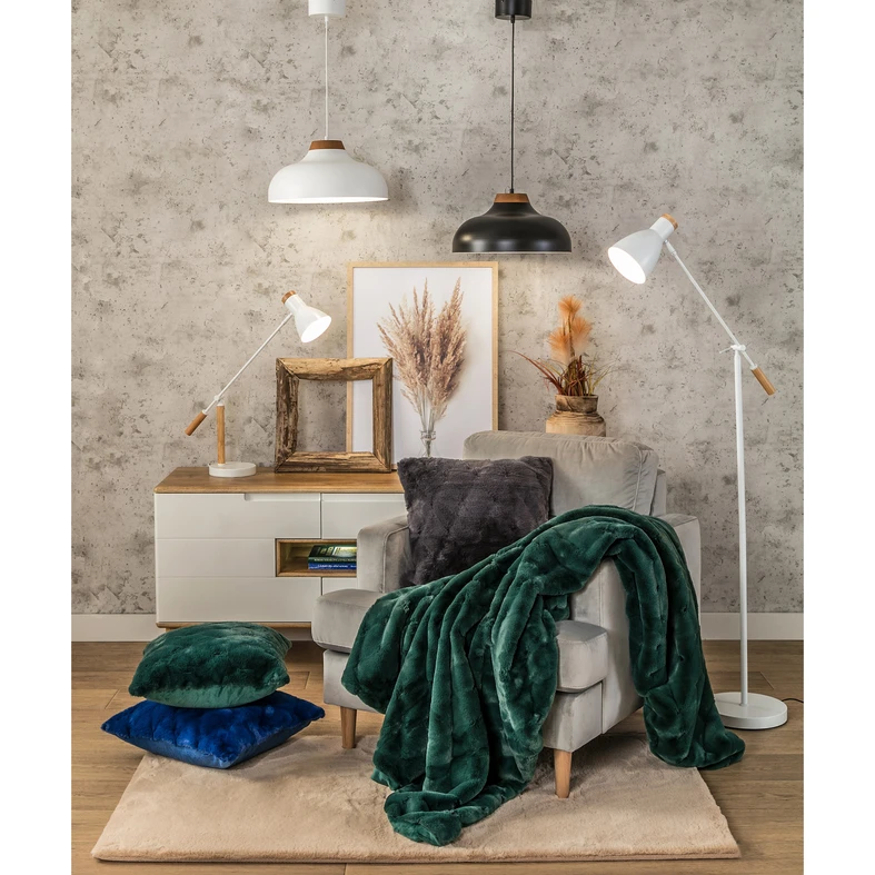 Skandinávská stojací lampa bílá JOSE
