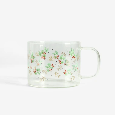 Skleněný vánoční hrnek 500 ml