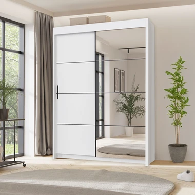 Zrcadlová skříň s posuvnými dveřmi 150 cm OTIS bílá