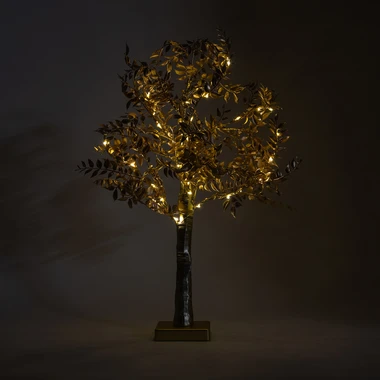 Dekorativní zlatý stromek 40 LED 60 cm