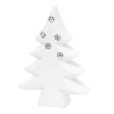 Vánoční ozdoba keramická bílá STROMEČEK 14,5 cm