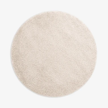 Kulatý koberec FURRY, krémový, 100 cm
