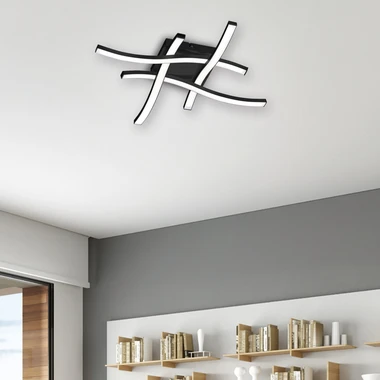 Černé stropní svítidlo LED ROUTE hashtag