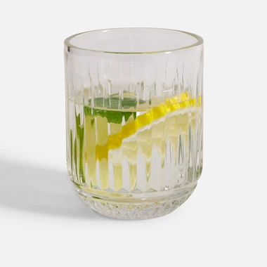 Nízká drážkovaná sklenice 250 ml