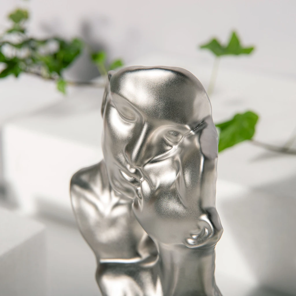 Stříbrná dekorativní figurka FACES 21 cm