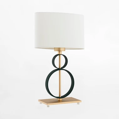 Černo-zlatá stolní lampa se stínidlem PERSEO
