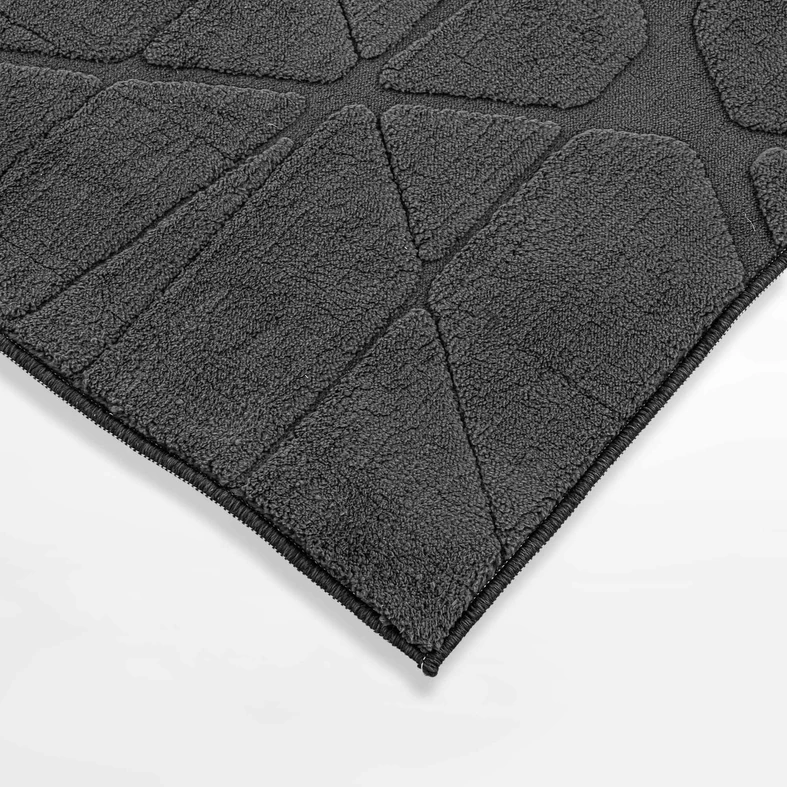 Černý geometrický koberec ACTION 160x230 cm