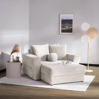 Křeslo loveseat krémové NOEMI