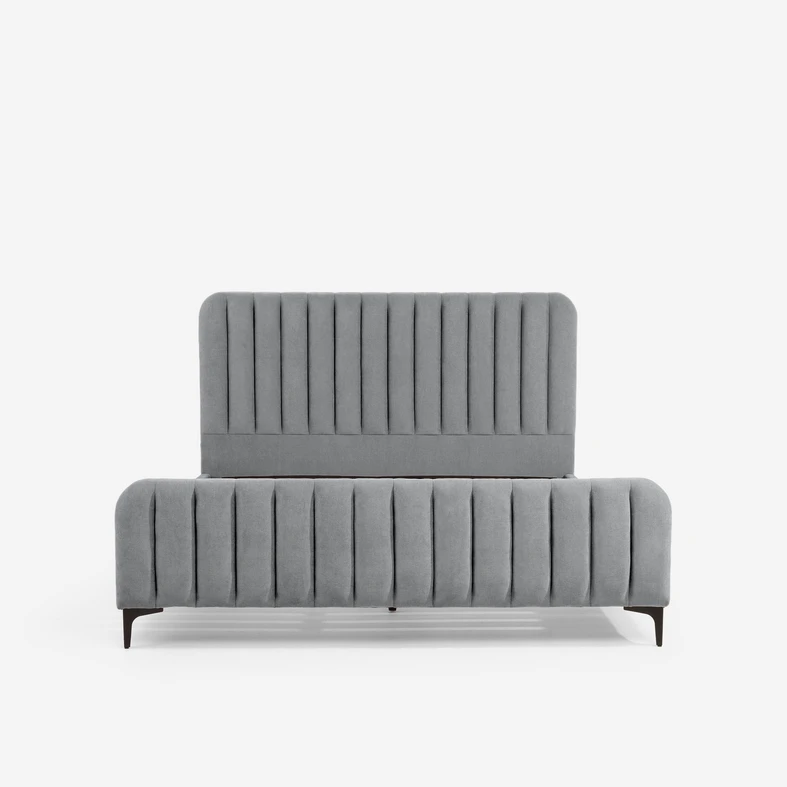 Šedá postel KELLY 160x200cm