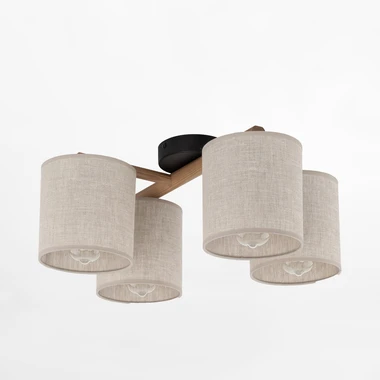 Šedé stropní svítidlo DEVA NATURE IV