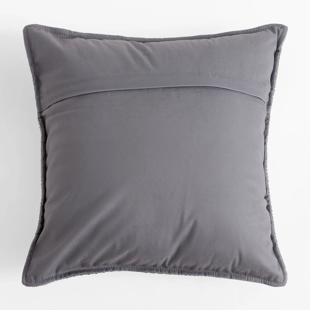 Szenilowa szara poszewka ozdobna