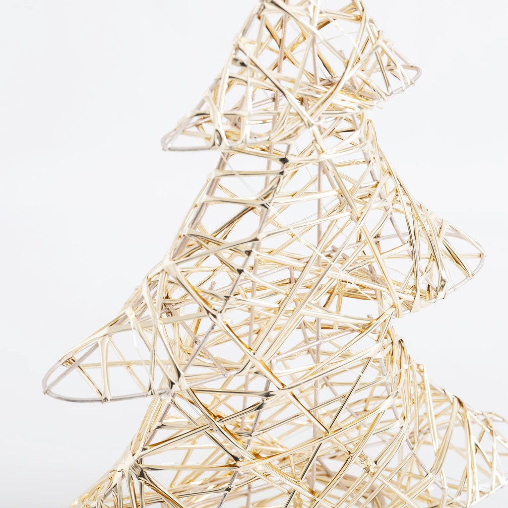 LED dekorace stromeček šampaňské zlato 40 cm