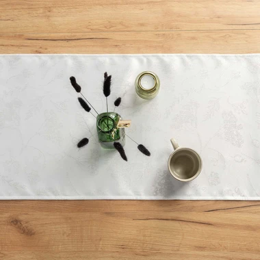 Bílý běhoun na stůl SORBO 40x120 cm