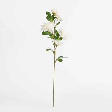 Umělá bílá květina jiřina 70 cm