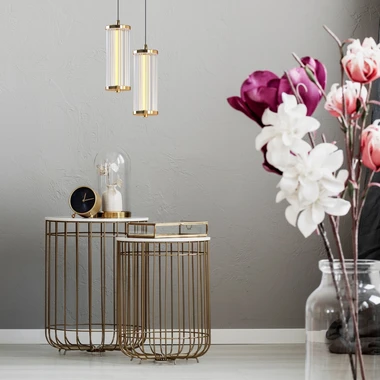 Zlaté závěsné svítidlo CALLY