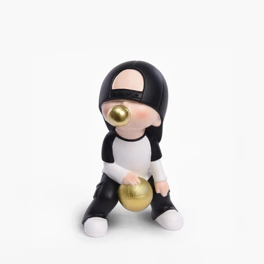 Černo-bílá figurka CHLAPEC 14x23 cm