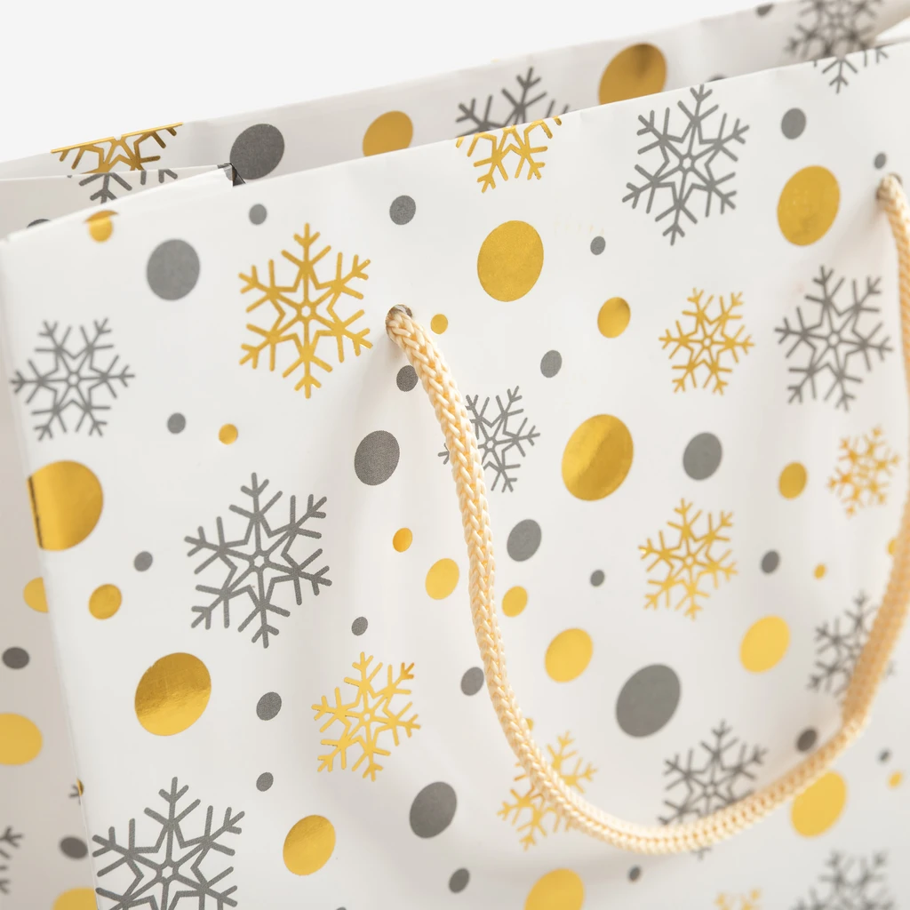 Vánoční dárková taška hvězdičky S MIX