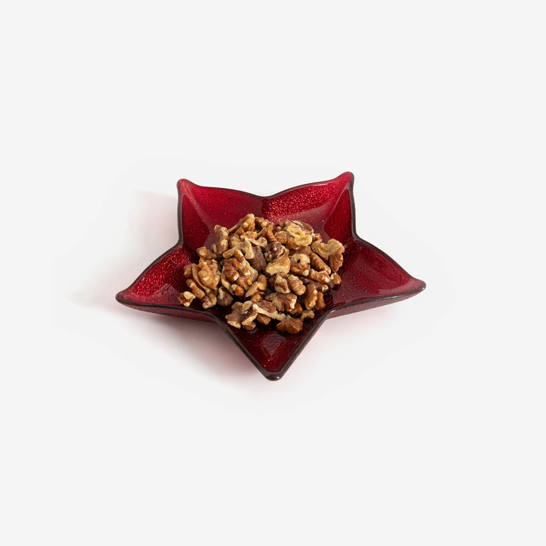 Vánoční servírovací talíř HVĚZDA 20x20x3 cm MIX