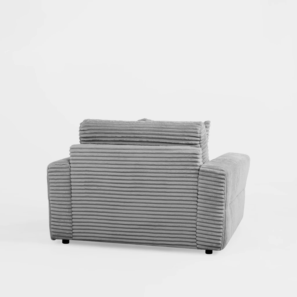 Křeslo loveseat světle šedé NOEMI