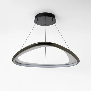 Závěsné LED svítidlo GETAFE 65 cm chrom černá