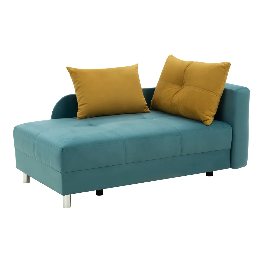 Modro-žlutá rozkládací pohovka LETTO pravá