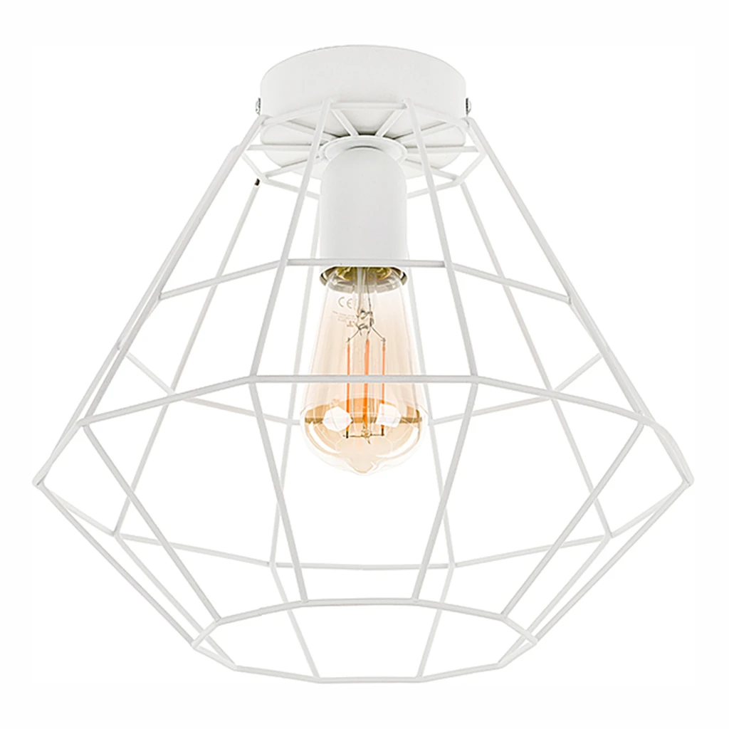 Lampa sufitowa DIAMOND wyróżnia się kloszem o kształcie geometrycznej bryły - wzoru, który świetnie pasuje do wnętrz w nowoczesnym, loftowym stylu.