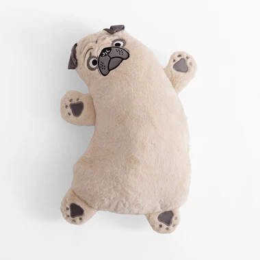 Mazlící polštář mops HUGGIE 50x33 cm