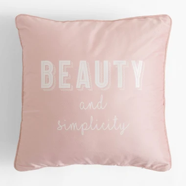 Povlak na polštář s nápisem růžový SUZI 45x45 cm
