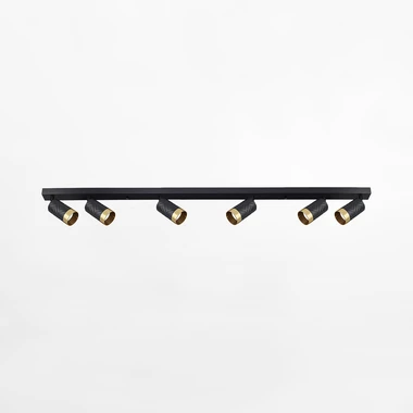Bodové světlo na liště ARRAS 6 reflektorů černo-zlatá