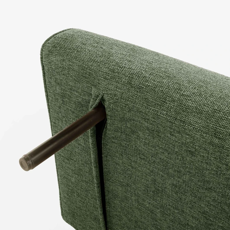 Rozkládací čalouněné křeslo zelené LAVILLA