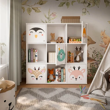 Pětidveřový regál se zvířecím motivem TULO