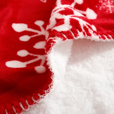 Vánoční deka se sněhovými vločkami SHERPA 150x200 cm