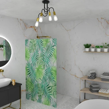 Černo-zlaté stropní svítidlo DOW IV ve stylu loft