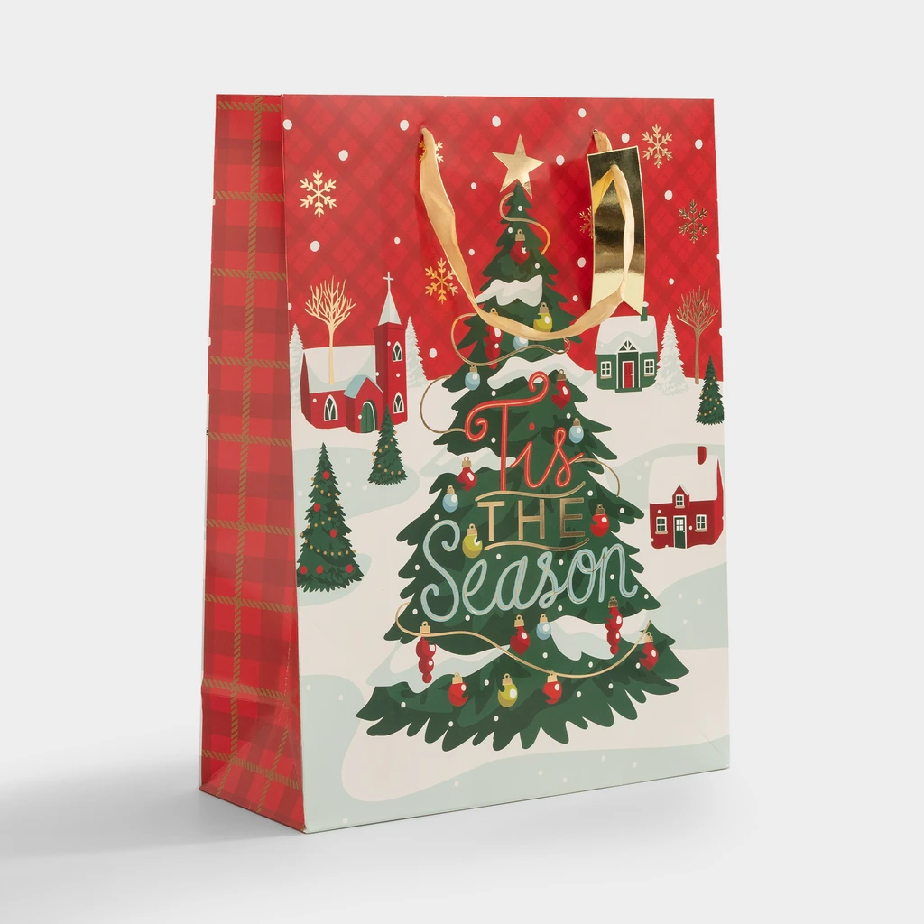 Dárková taška, vánoční, 40 cm, MIX