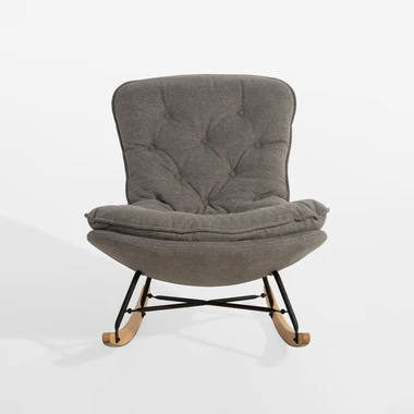 Světle šedé houpací křeslo DYNI