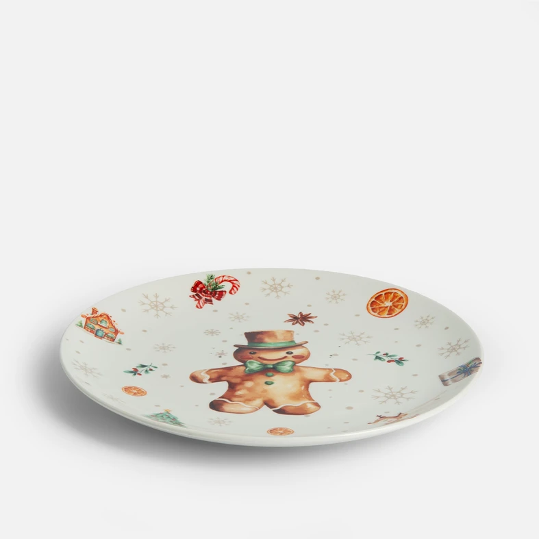 Vánoční obědový talíř COOKIES 26,5 cm