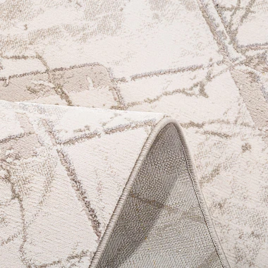 Krémový koberec s kosočtverci SPAZZIO 80x150 cm