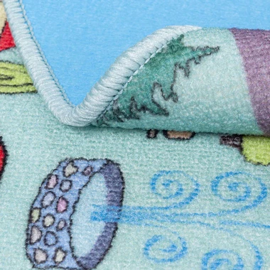 Kulatý mořský koberec STELLA, ulice, 120 cm