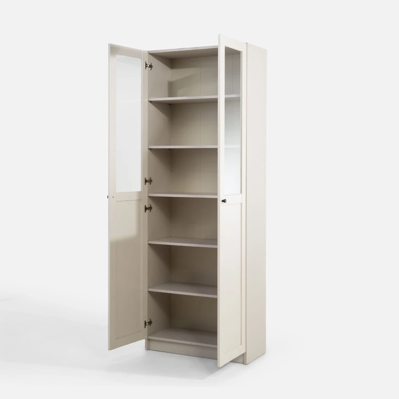Regál s vitrínou 75,3 cm TED kašmír