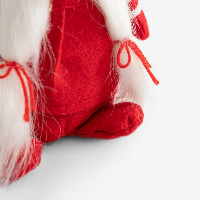 Dekorace skřítek bílý-červený 25 cm