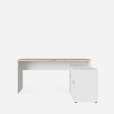 Rohový psací stůl s komodou CONTRA COSTA