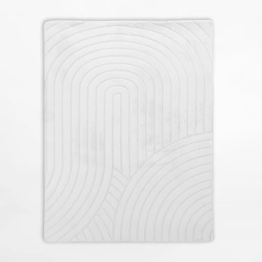 Koberec geometrický MALAGA 3D bílý, 120x160 cm